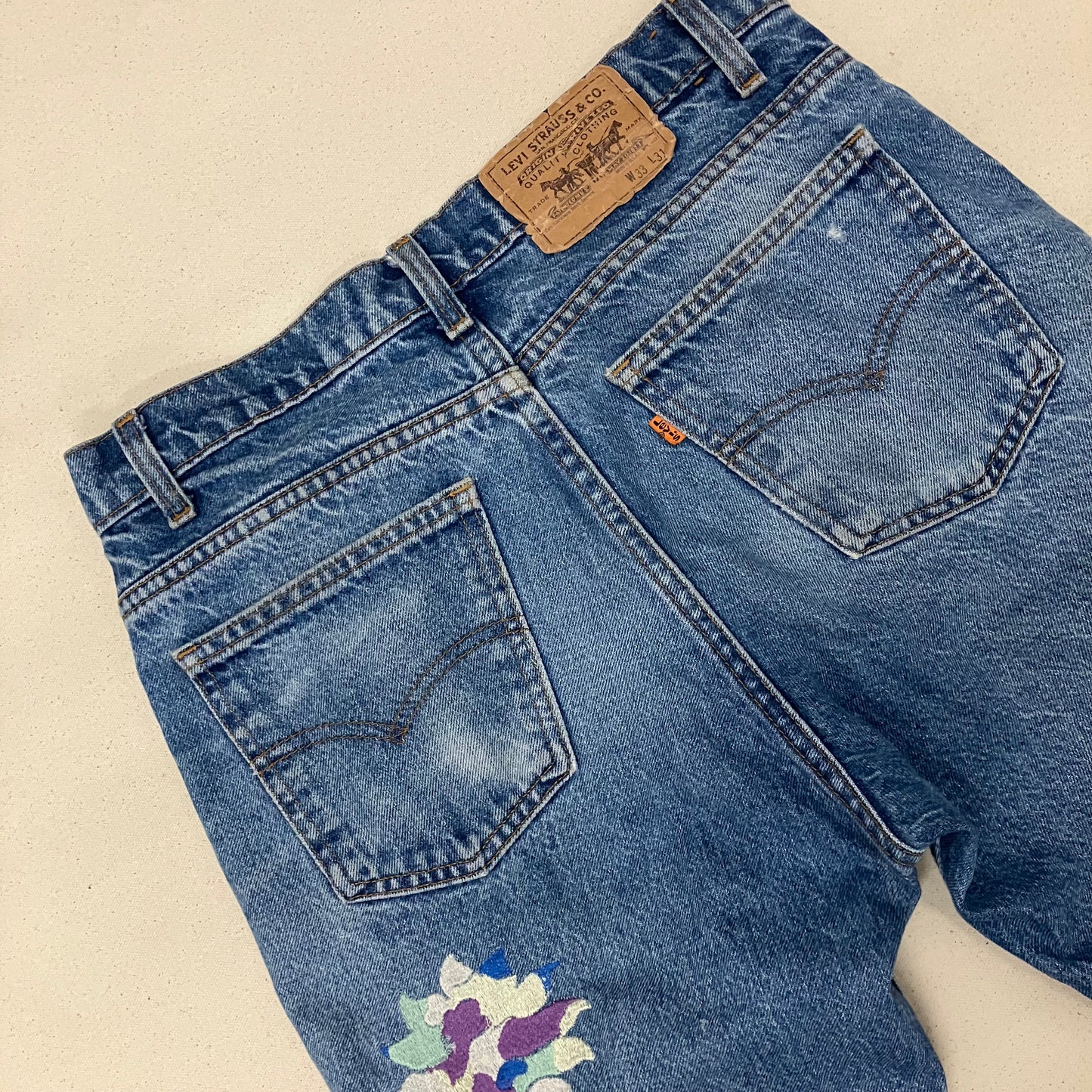 Embroidered Camo Night & Day Jeans