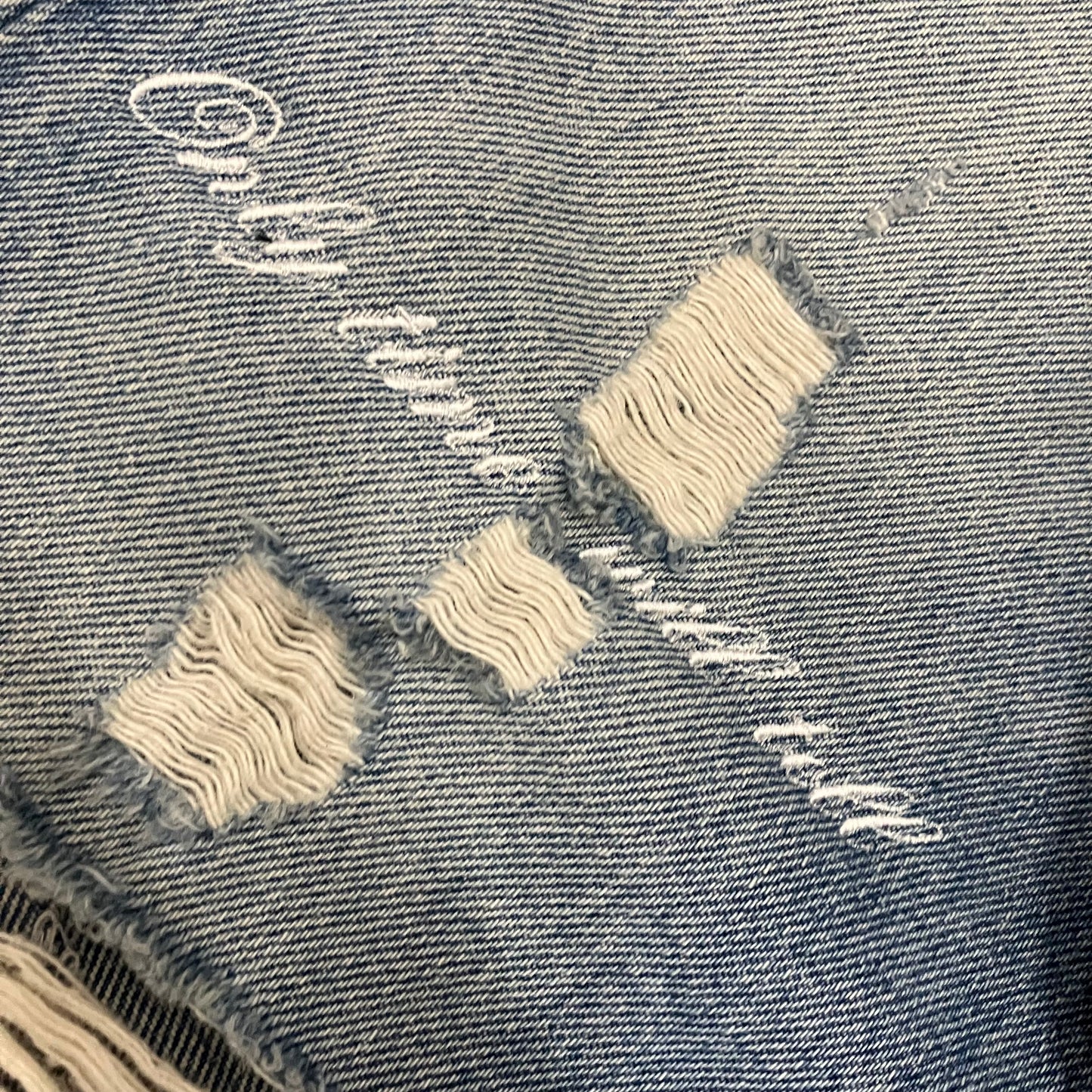 Embroidered ‘Only Time Will Tell’ Jeans