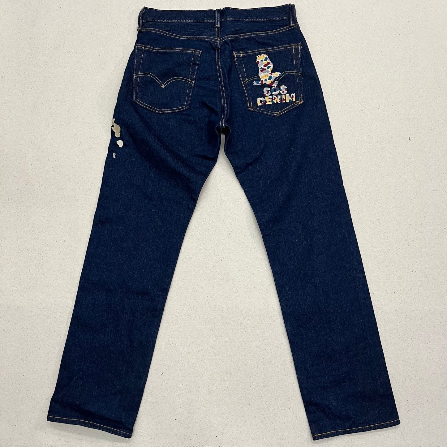 Embroidered Camo Jeans