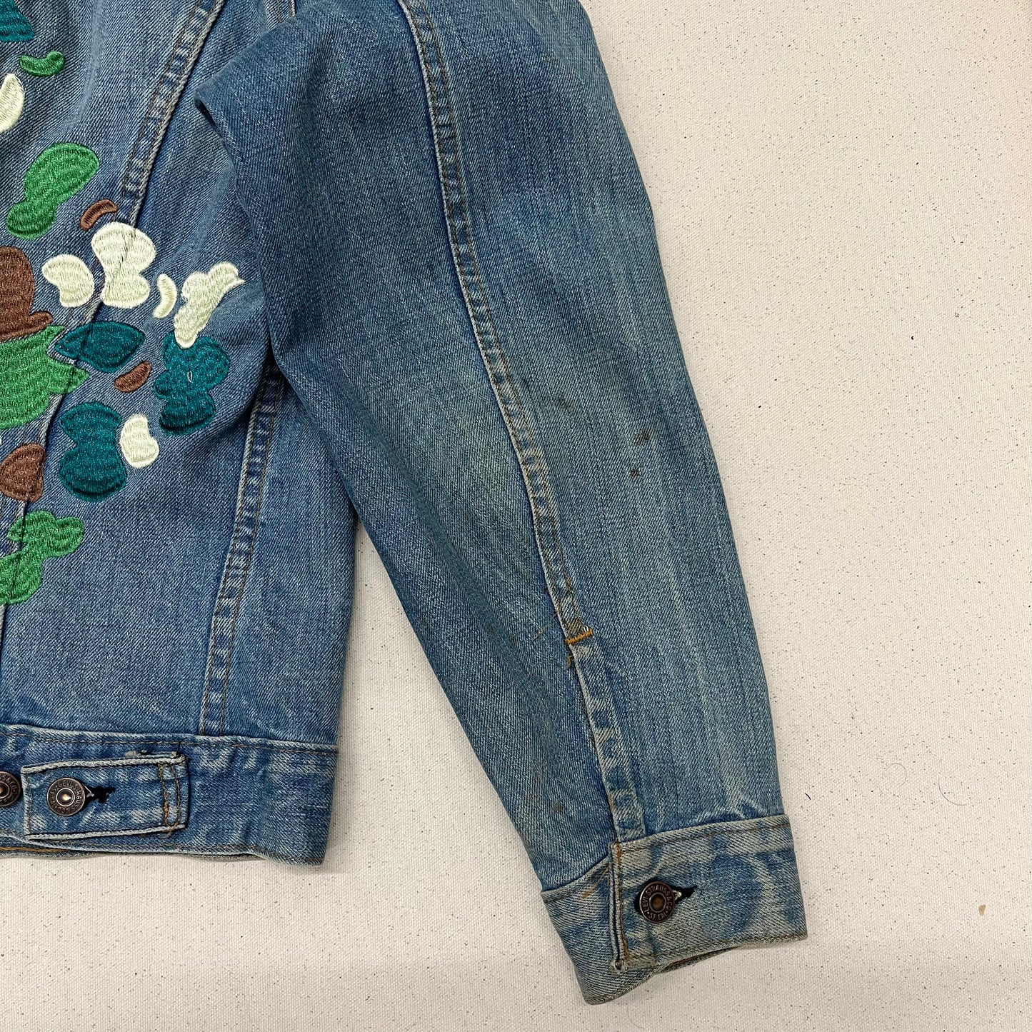 Embroidered Camo Denim Jacket